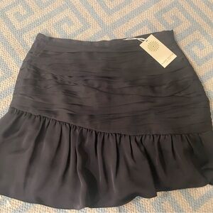 Ramy Brook Black Ruffled Mini Skirt